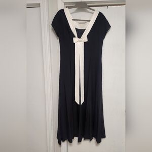 Vintage 40s/50s Style Satin Trim Dress